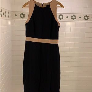 J.Crew tan and navy sheath dress, size 4